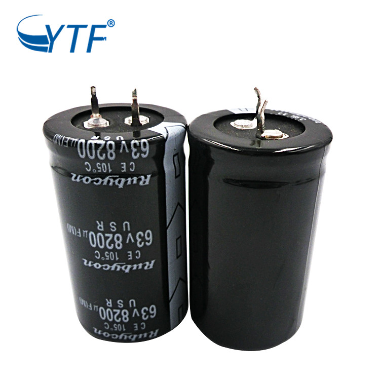 ytf牛角电解电容63V8200UF 体积30*50mm厂家现货音频常用牛角电容