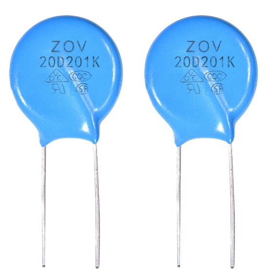  ZOV压敏电阻 20D201KK 200V 蓝色插件电阻10% 直径20mm 20D -201K